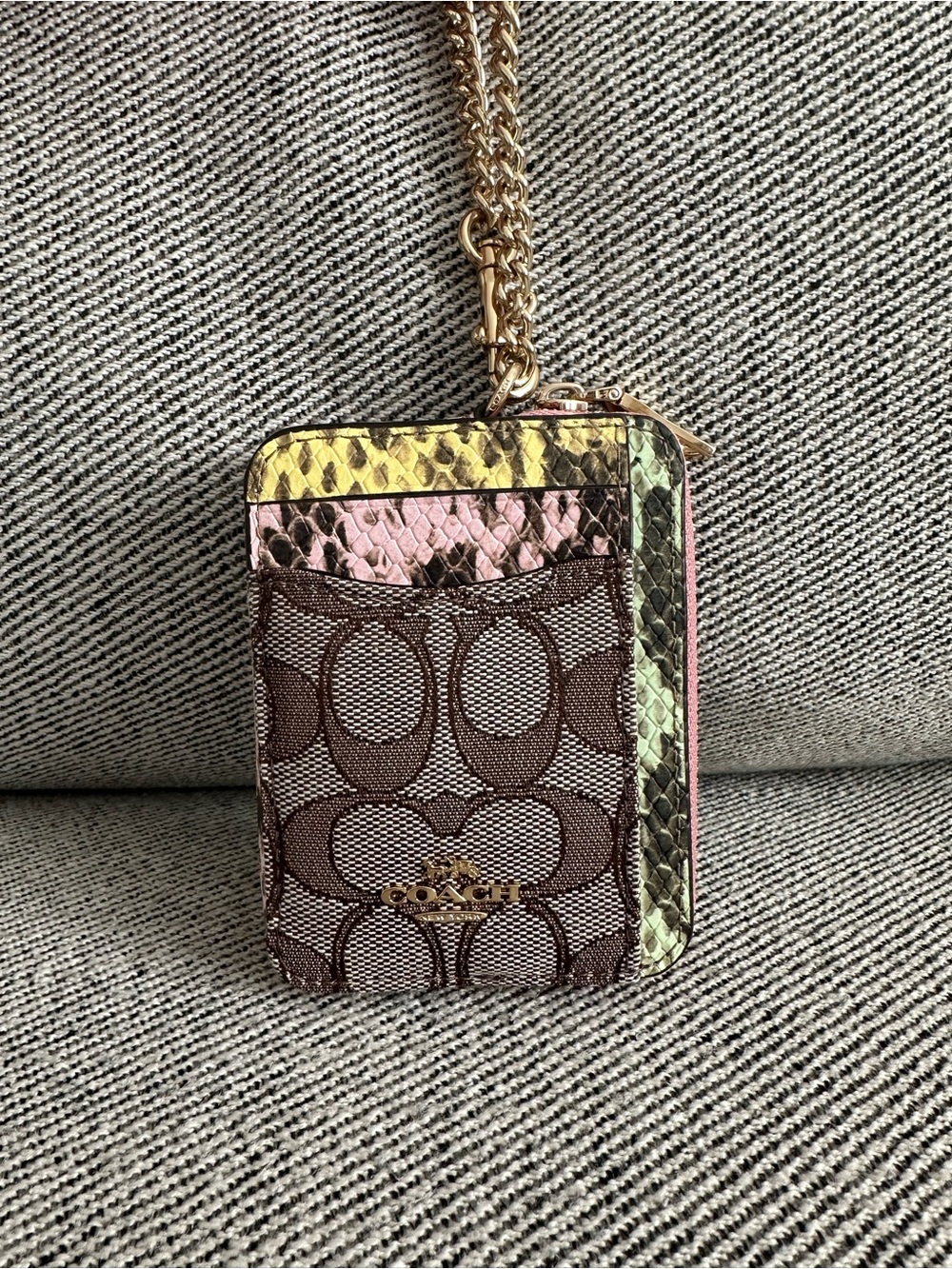 NWT Coach Zip Card Case In Signature Jacquard cec52